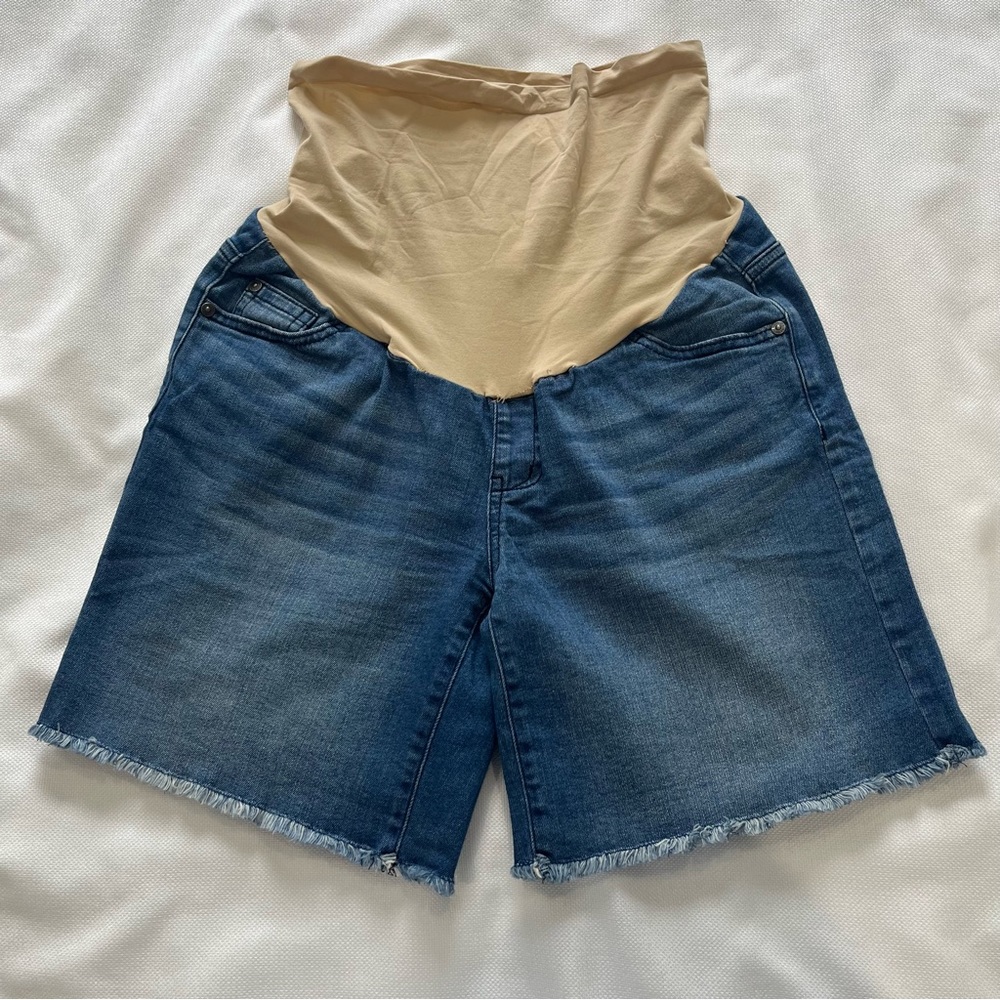 Indigo Blue Premium Maternity Panel Shorts Size S